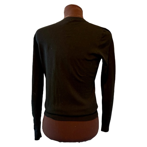 Vila Milano Black Rhinestone HO HO HO Lightweight Sweater, Womens size Medium - Picture 8 of 12